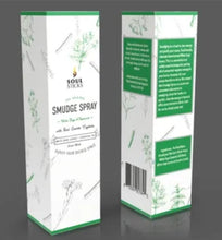 Load image into Gallery viewer, Soul Sticks Smudge Spray  | for Cleansing Negative Energy and Purifying Home | Made with White Sage and Quartz Crystals | 3.5 oz. Bottles