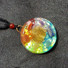 Load image into Gallery viewer, Natural Crystal Colorful Gravel Pendant With Chain