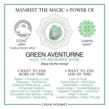 Load image into Gallery viewer, Manifest The Magic + Power of Your Crystal Green Aventurine