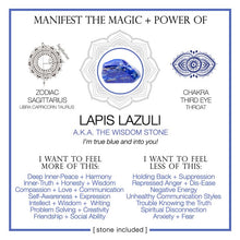 Load image into Gallery viewer, Manifest The Magic + Power of Your Crystal Lapis Lazuli