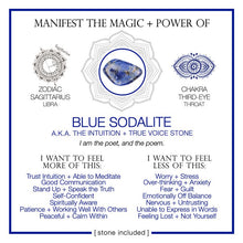 Load image into Gallery viewer, Manifest The Magic + Power of Your Crystal Blue Sodalite