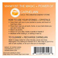 Load image into Gallery viewer, Manifest The Magic + Power of Your Crystal Carnelian