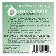 Load image into Gallery viewer, Manifest The Magic + Power of Your Crystal Green Aventurine