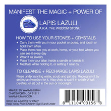 Load image into Gallery viewer, Manifest The Magic + Power of Your Crystal Lapis Lazuli