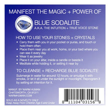 Load image into Gallery viewer, Manifest The Magic + Power of Your Crystal Blue Sodalite
