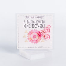 Load image into Gallery viewer, Stuff I Want To Manifest: A Beautiful Mind, Body + Soul (card+charm)