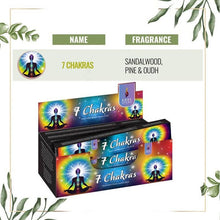 Load image into Gallery viewer, Soul Sticks 7 Chakras 12 Pack Natural Incense Sticks