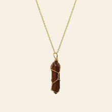 Load image into Gallery viewer, Wire Wrapped Crystal Point Necklace - Gold