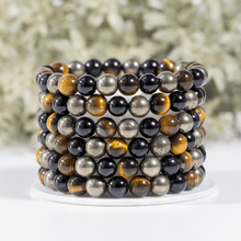 Load image into Gallery viewer, Protection Bracelet | Tiger Eye | Black Tourmaline Bracelet