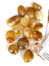 Load image into Gallery viewer, 1 Large tumbled golden healer stone comes info cards