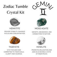 Load image into Gallery viewer, Tumbled Crystals Kit | GEMINI | Stones Gift | Zodiac Set