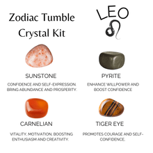 Load image into Gallery viewer, Tumbled Crystals Kit | LEO | Stones Gift | Zodiac Set