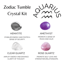 Load image into Gallery viewer, Tumbled Crystals Kit | AQUARIUS | Stones Gift | Zodiac Kit