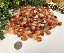 Load image into Gallery viewer, Banded Carnelian (1kg/2.2lbs.) Tumbled Stone 17-23mm