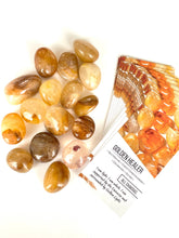 Load image into Gallery viewer, 1 Large tumbled golden healer stone comes info cards