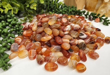 Load image into Gallery viewer, Banded Carnelian (1kg/2.2lbs.) Tumbled Stone 17-23mm
