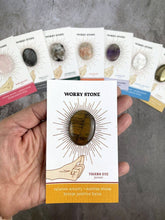 Load image into Gallery viewer, Worry Stone on Card- You Choose the Stone