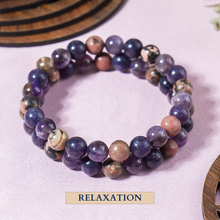 Load image into Gallery viewer, Relaxation Bracelet | Amethyst Rhodonite | Lepidolite