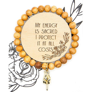 My Energy is Sacred Palo Santo bracelet