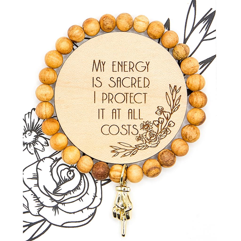 My Energy is Sacred Palo Santo bracelet
