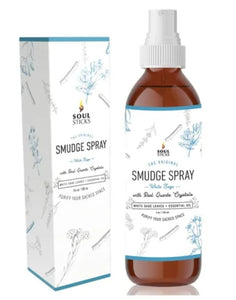Soul Sticks Smudge Spray  | for Cleansing Negative Energy and Purifying Home | Made with White Sage and Quartz Crystals | 3.5 oz. Bottles