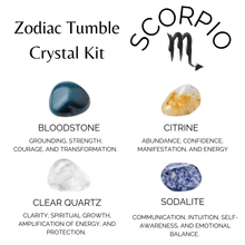 Load image into Gallery viewer, Tumbled Crystals Kit | SCORPIO | Stones Gift | Zodiac Set