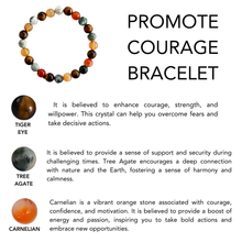 Load image into Gallery viewer, COURAGE Bracelet | Tiger Eye Bracelet | Carnelian Bracelet