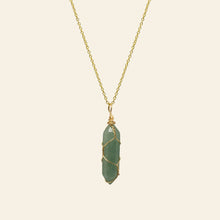 Load image into Gallery viewer, Wire Wrapped Crystal Point Necklace - Gold
