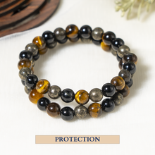 Load image into Gallery viewer, Protection Bracelet | Tiger Eye | Black Tourmaline Bracelet