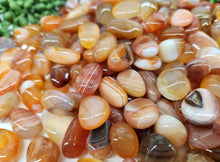 Load image into Gallery viewer, Banded Carnelian (1kg/2.2lbs.) Tumbled Stone 17-23mm