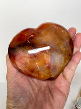 Load image into Gallery viewer, 1 pc Carnelian heart w/ info card