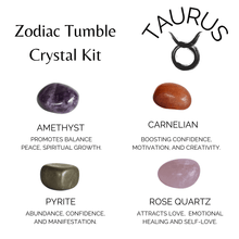 Load image into Gallery viewer, Tumbled Crystals Kit | TAURUS | Stones Gift | Zodiac Set