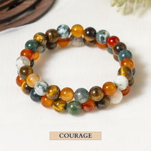 Load image into Gallery viewer, COURAGE Bracelet | Tiger Eye Bracelet | Carnelian Bracelet