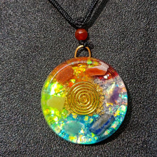 Load image into Gallery viewer, Natural Crystal Colorful Gravel Pendant With Chain