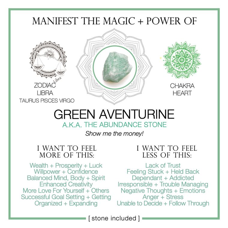 Manifest The Magic + Power of Your Crystal Green Aventurine