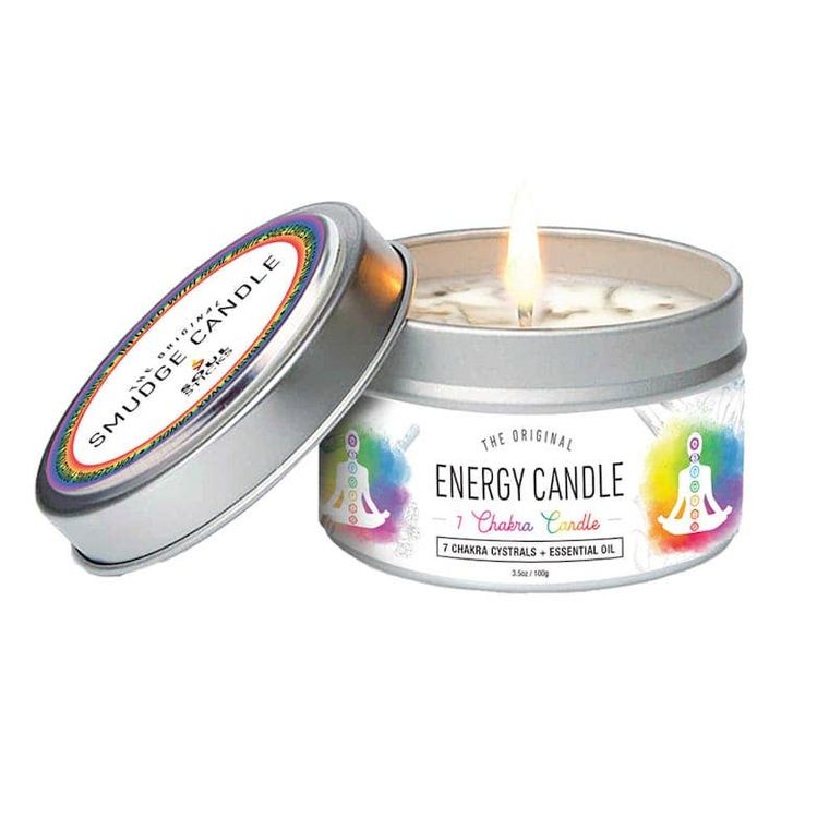 7 Chakras Smudge Tin Jar Candle 6 Pack 100 grams 3.5 oz