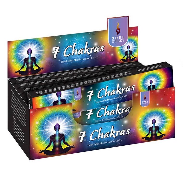 Soul Sticks 7 Chakras 12 Pack Natural Incense Sticks