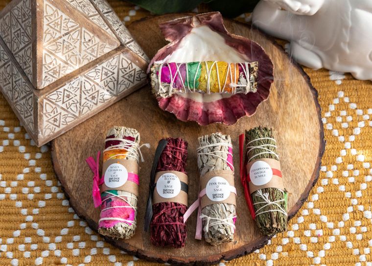 Sage Smudge Bundles - Metaphysical products, cleansing, chakra, use with crystals, mind and body