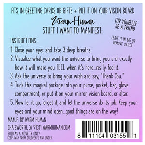 Stuff I Want To Manifest: To Stand Up + Speak Out (card+charm)