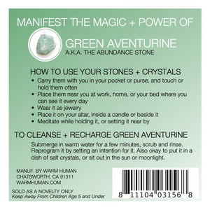 Manifest The Magic + Power of Your Crystal Green Aventurine