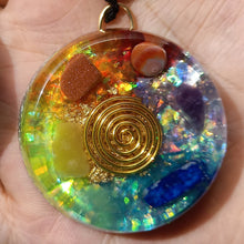 Load image into Gallery viewer, Natural Crystal Colorful Gravel Pendant With Chain